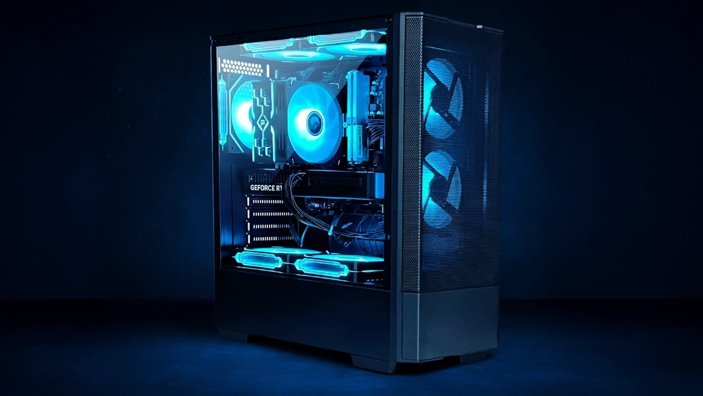 ZYNEEX S5 Gaming Desktop PC – AMD Ryzen 7 5700X, RTX 5060, 32GB DDR4, 1TB NVMe SSD (2025)